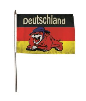 Stockflagge Deutschland Bulldogge 30 x 45 cm 