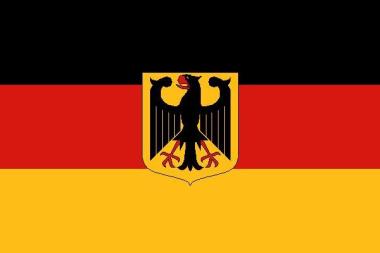Miniflag Deutschland mit Adler 10 x 15 cm 