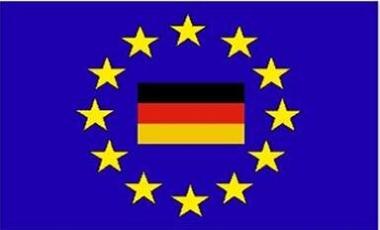 Fahne Europa mit Deutschland 30 x 45 cm 