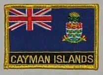 Aufnäher Cayman Inseln mit Schrift 