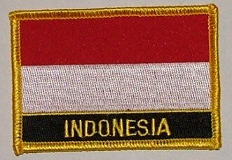 Aufnäher Indonesien mit Schrift 