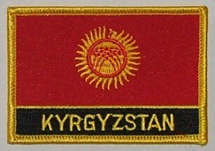 Aufnäher Kirgisistan mit Schrift 