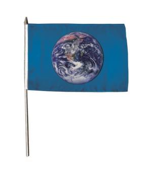 Stockflagge Erde 30 x 45 cm 