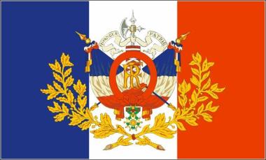 Fahne Frankreich mit historischem Wappen 90 x 150 cm 