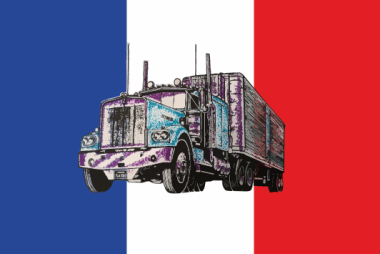 Aufkleber Frankreich mit Truck 