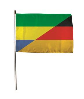 Stockflagge Gabun-Deutschland 30 x 45 cm 