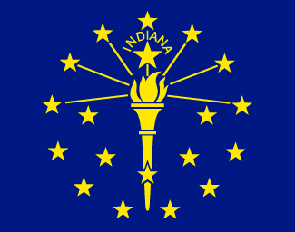 Miniflag Indiana 10 x 15 cm 