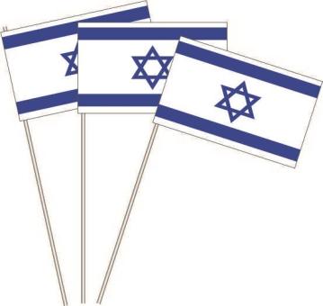 Papierfahnen Israel 10 Stück