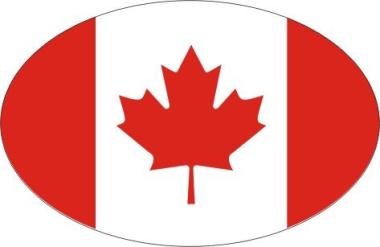 Aufkleber oval Kanada 10 x 6,5 cm 