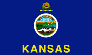 Miniflag Kansas 10 x 15 cm 