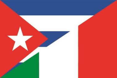 Aufkleber Kuba-Italien 
