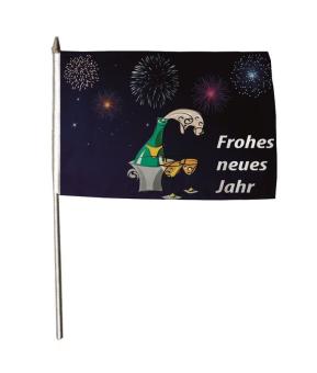Stockflagge Frohes neues Jahr 30 x 45 cm 