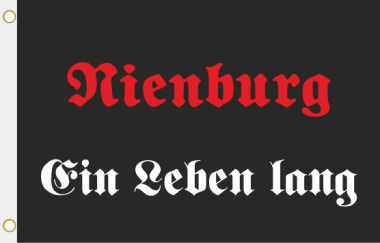 Fahne Nienburg Ein Leben lang 90 x 150 cm 