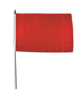 Stockflagge Rot 30 x 45 cm 