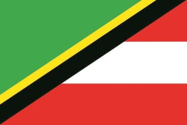 Flagge Tansania-Österreich 