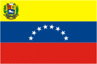 Fahne Venezuela mit Wappen 30 x 45 cm 