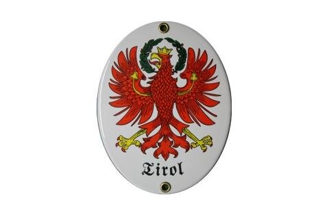 Emailschild Tirol 11,5 x 15 cm 
