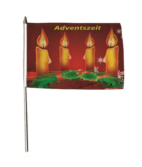 Stockflagge Adventszeit 30 x 45 cm 