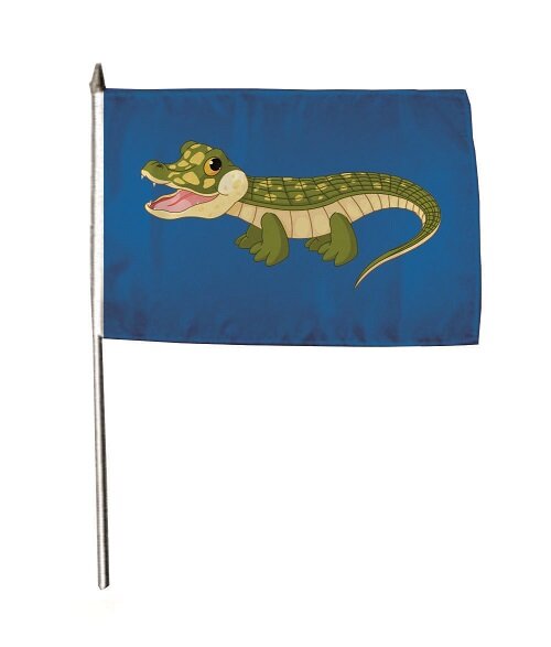 Stockflagge Baby Krokodil blau 30 x 45 cm 