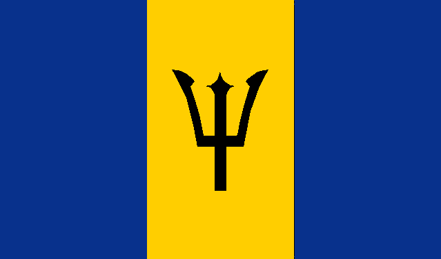 Miniflag Barbados 10 x 15 cm 