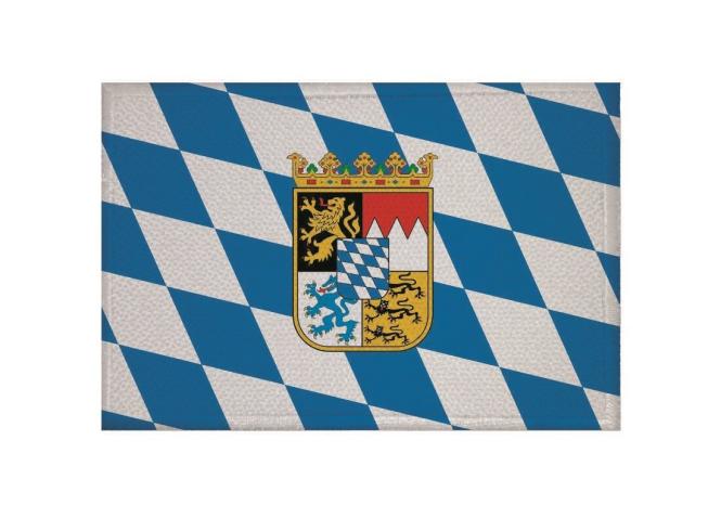 Aufnäher Patch Bayern mit Wappen 9 x 6 cm 