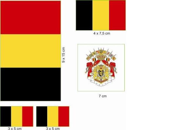 Aufkleberbogen Belgien 