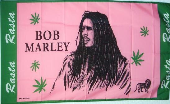 Fahne Bob Marley rosa 90 x 150 cm 