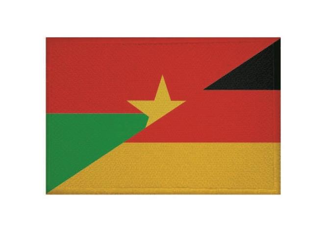 Aufnäher Burkina Faso - Deutschland Patch 9 x 6 cm 
