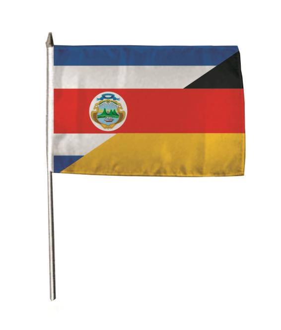 Stockflagge Costa Rica-Deutschland 30 x 45 cm 