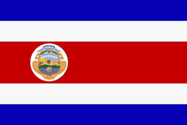 Miniflag Costa Rica 10 x 15 cm 