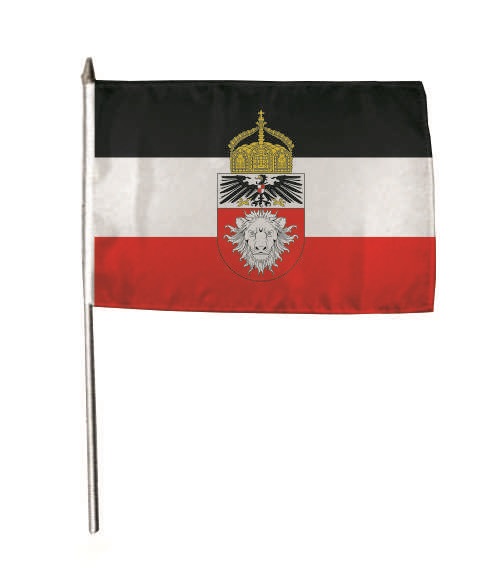 Stockflagge Deutsch Ostafrika mit Krone 30 x 45 cm 