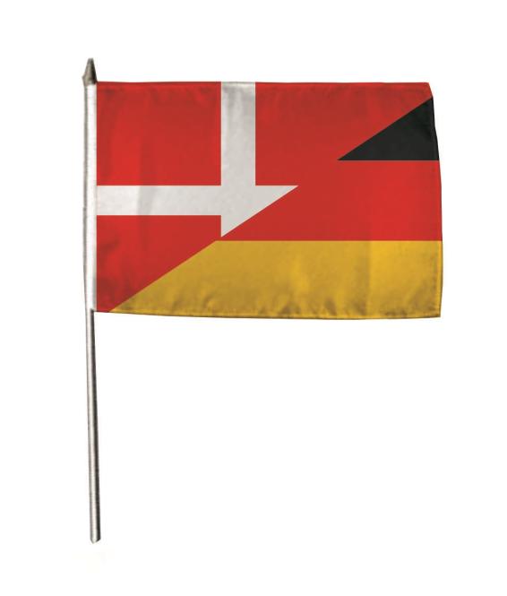 Stockflagge Dänemark-Deutschland 30 x 45 cm 