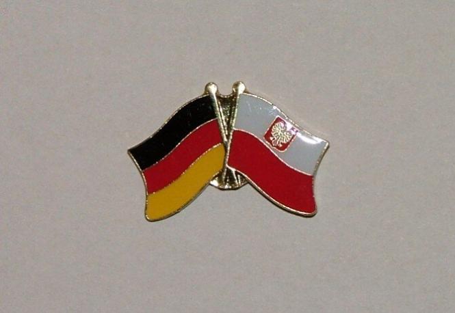 Freundschaftspin Deutschland - Polen  Wappen 25 x 15 mm 