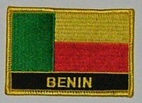 Aufnäher Benin mit Schrift 