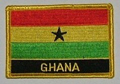 Aufnäher Ghana mit Schrift 
