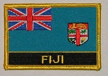 Aufnäher Fidschi / Fidji mit Schrift 