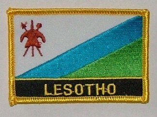Aufnäher Lesotho alt mit Schrift 
