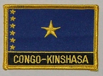 Aufnäher Kongo Kinshasa mit Schrift 