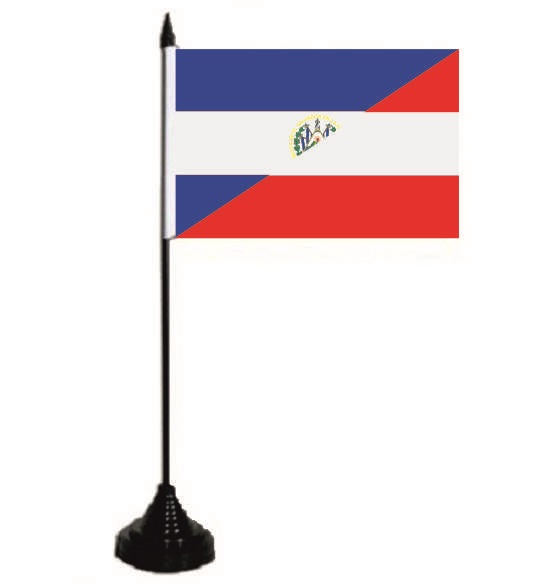 Tischflagge  El Salvador-Österreich  10 x 15 cm 