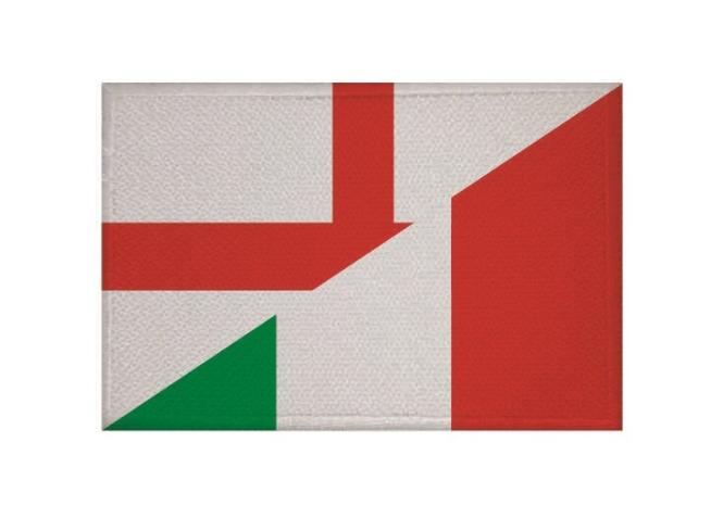 Aufnäher England-Italien Patch 9 x 6 cm 