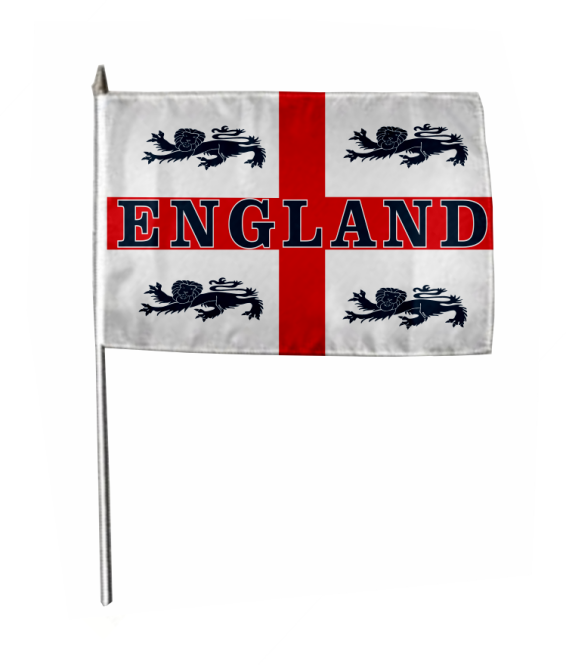 Stockflagge England 4 Löwen 30 x 45 cm 