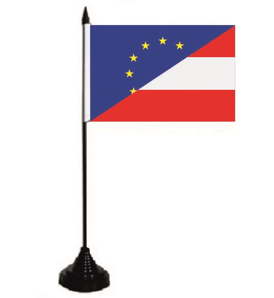 Tischflagge  Europa-Österreich 10 x 15 cm 