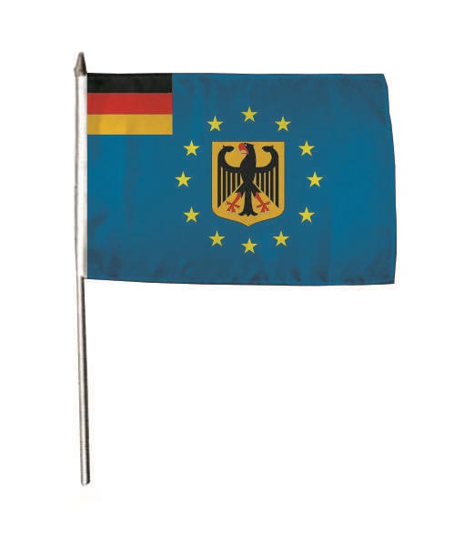 Stockflagge Europa mit Deutschland Adler 30 x 45 cm 