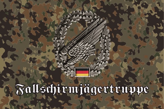 Aufkleber Flecktarn Bundeswehr Fallschirmjägertruppe 
