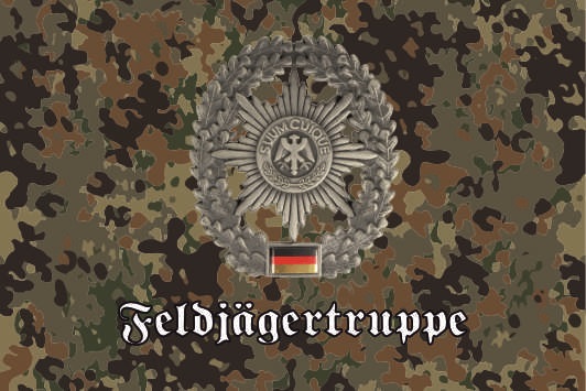 Aufkleber Flecktarn Bundeswehr Feldjägertruppe 