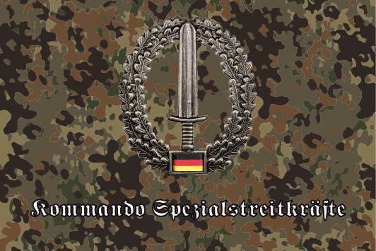Aufkleber Flecktarn Bundeswehr Kommando und Spezialstreitkräfte 