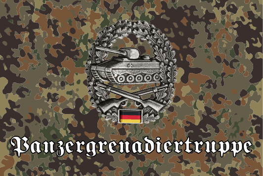 Aufkleber Flecktarn Bundeswehr Panzergrenatiertruppe 