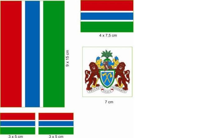 Aufkleberbogen Gambia 