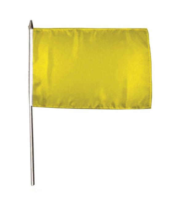 Stockflagge Gelb 30 x 45 cm 
