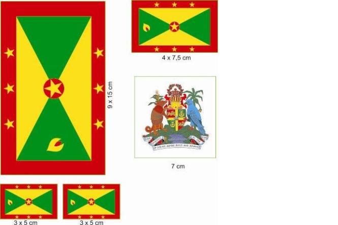 Aufkleberbogen Grenada 